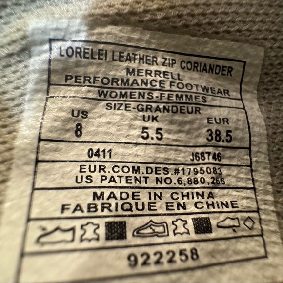 Merrell Lorelei Leather Zip Slip On Shoes Women’s 8 Y2K Gorpcore Hiking - Picture 9 of 10